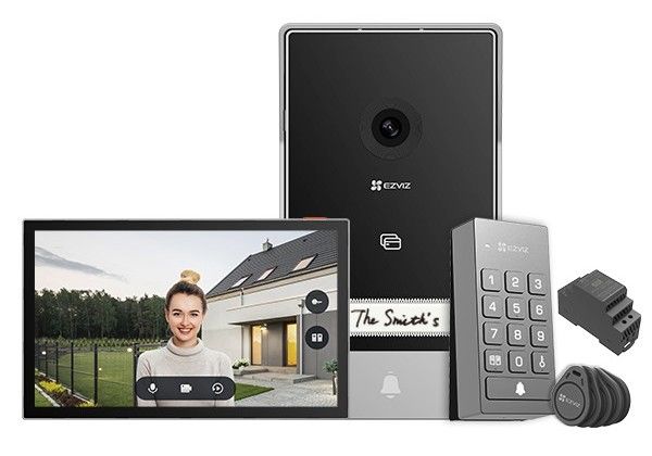 Kit videointerfon EZVIZ CS-TP7(3MP), 2K, Wi-Fi, monitor 7 inch, RFID, control aplicatie, Audio bidirectional