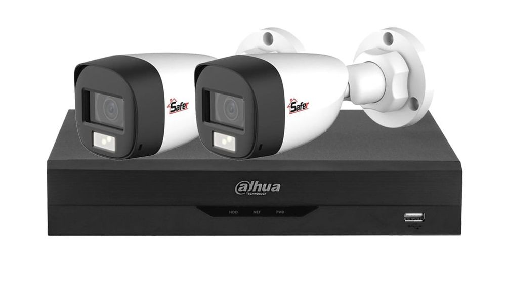 Kit de supraveghere pentru exterior, 2 camere de 2MP Full HD, IR