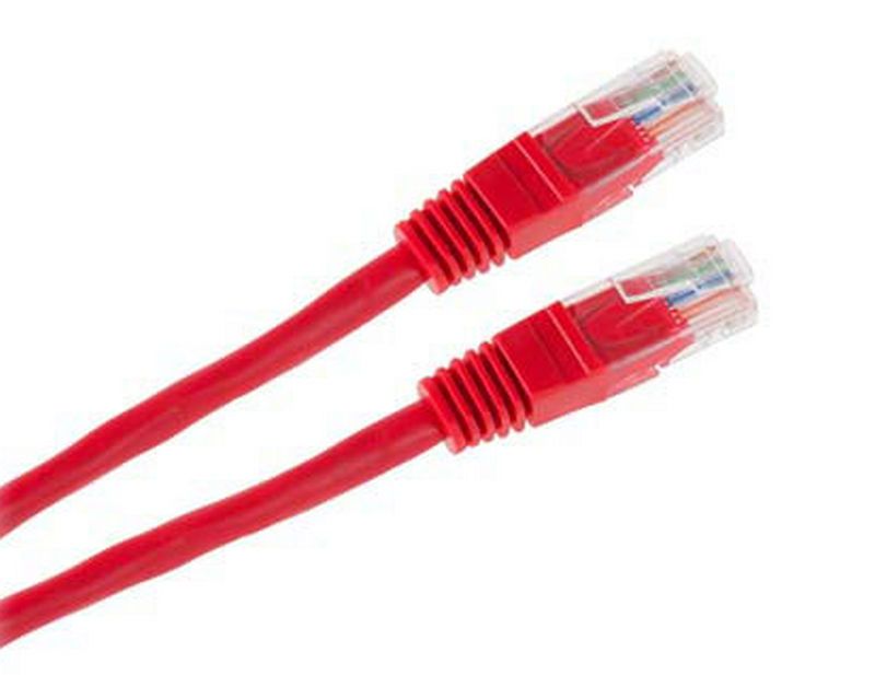 Patchcord UTP CCA Rosu 0.5M, CAT5 KPO2779B-0.5