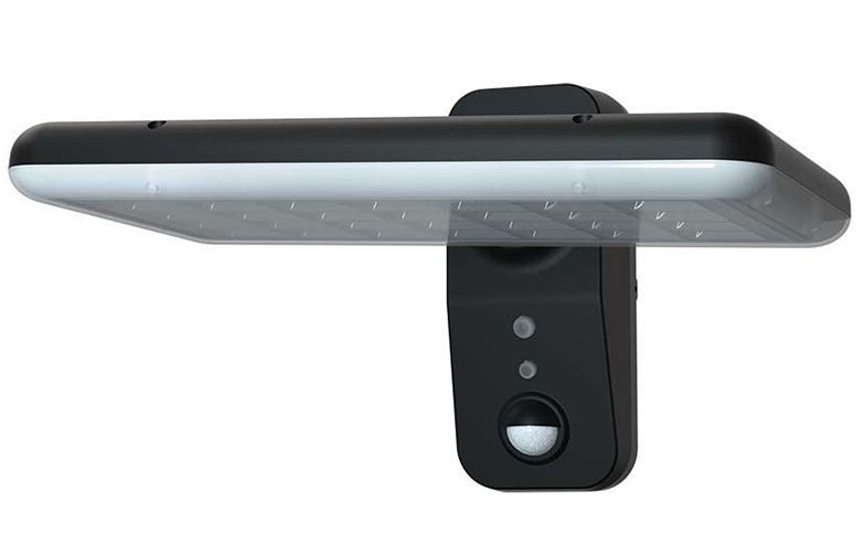 Lampa solara pentru exterior cu senzor PIR, 15W, 4000K-6000K, baterie de 6000mAh, neagra, IP65, V-Tac SKU-10315