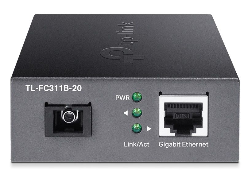 Media Convertor WDM, 1x LAN Gigabit, suporta Auto-MDI/MDIX, Extensie fibra optica 20 km, Tp-Link Omada TL-FC311B-20
