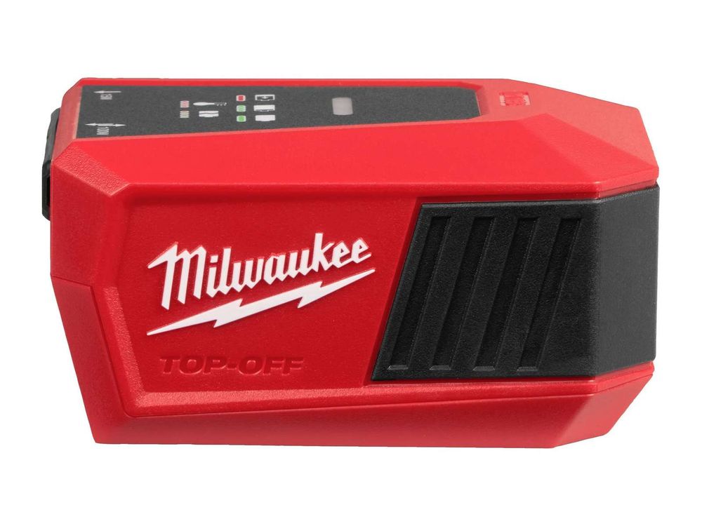 Mini incarcator Milwaukee M18 TOP-OFF, pentru acumulator M18, 2 porturi USB-C, adaptor de perete 65W, 4932499165