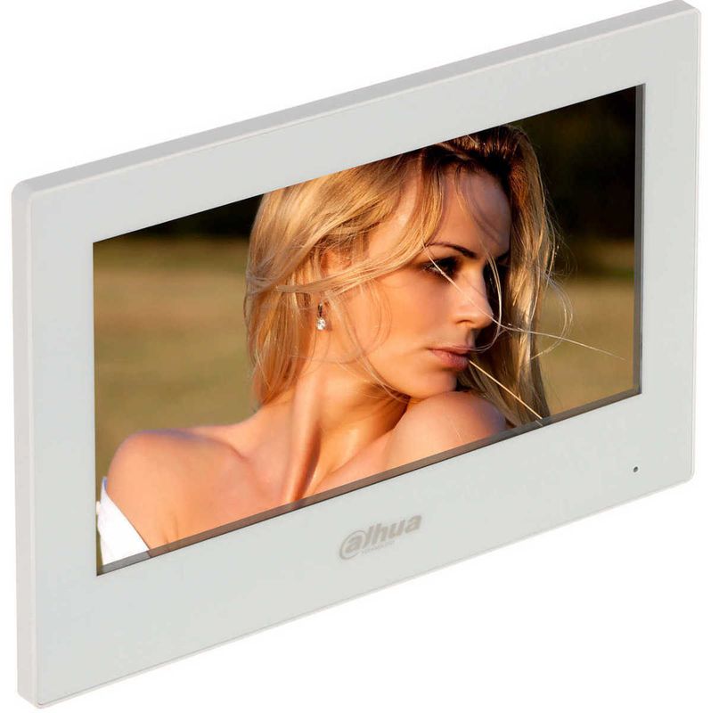 [RESIGILAT] Monitor compatibil cu videointerfonul IP Dahua, Intrare alarma, PoE, touchscreen 7 inch, VTH2621GW-P-R2