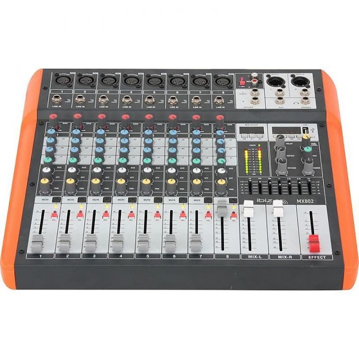 Mixer 8 canale Profesional, cu Egalizator si Efecte, Conexiune USB