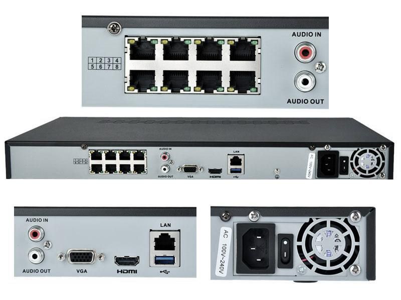 NVR 8 canale Hikvision 5 MP Hikvision DS-7608NI-E2/8P/A - A2t.ro