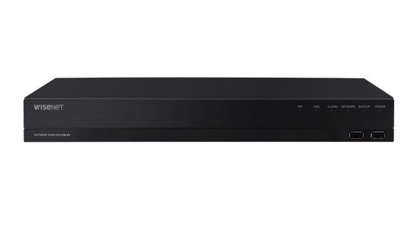 NVR 16 canale, Hanwha ARN-1610S, 4K - 8MP, 2x port SATA, PoE, 80 Mbps, Audio, ONVIF