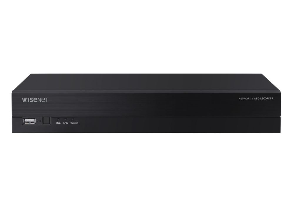 NVR 4 canale, Hanwha ARN-410S, 4K - 8MP, 1x port SATA, PoE, 40 Mbps, Audio, ONVIF
