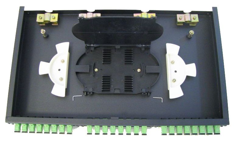 Patch Panel pentru Fibra Optica 24 adaptori SC/APC, 24 de suduri