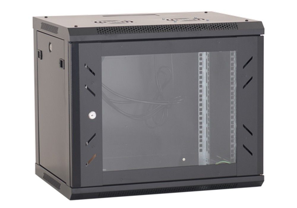Rack 12U, 19 inch, 600x600, negru, metalic, motaj pe perete, usa din sticla securizata, Asytech, ASY-12U-6060W