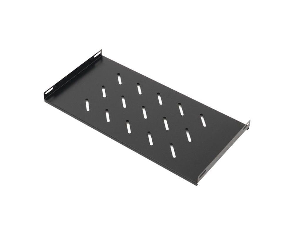 Raft fix pentru rack, adancime 250 mm, negru, otel laminat, ASYTECH Networking, ASY-S-450W