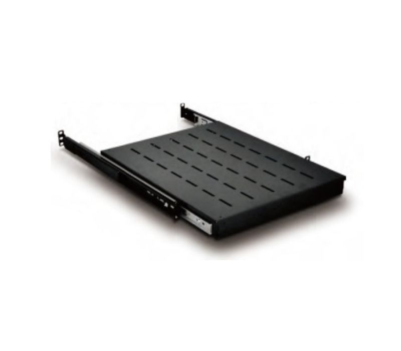 Raft rack 19 inch mobil, adancime 350mm, metalic, incarcare 30kg, negru, Safer MO80