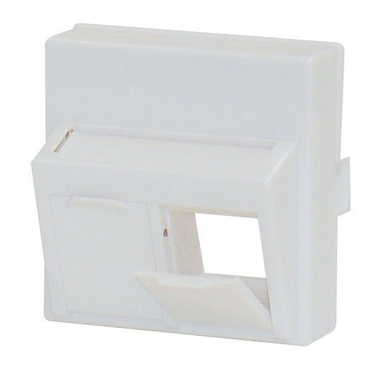 Rama dubla 45x45 inclinata Schrack HSEMD02W2F, pentru module RJ45, IP20