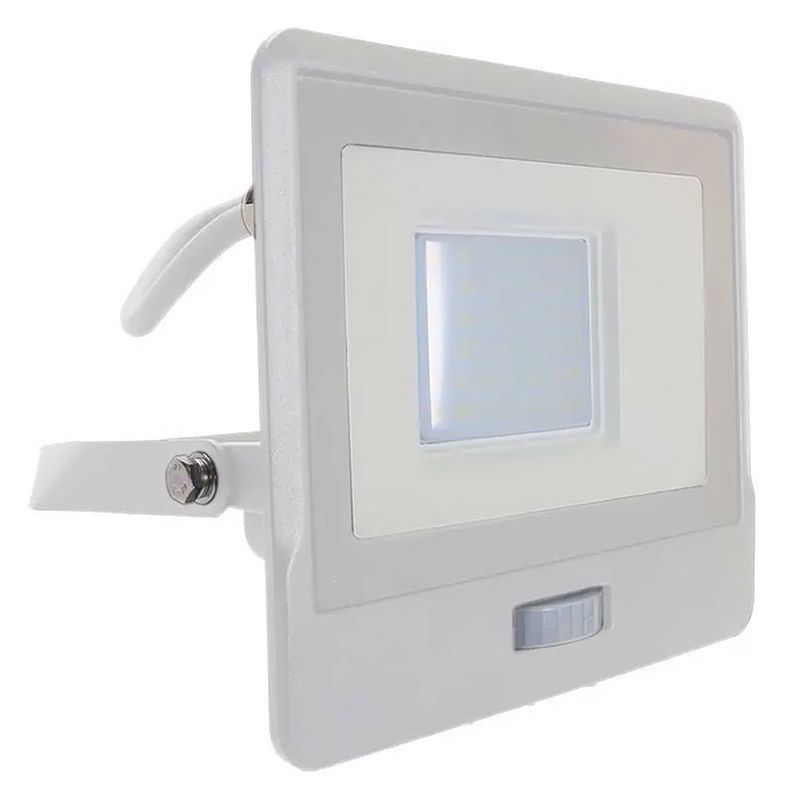 Reflector LED SMD V-Tac SKU-20300, 30W, 6400K, 2340lm, cu senzor miscare, IP65