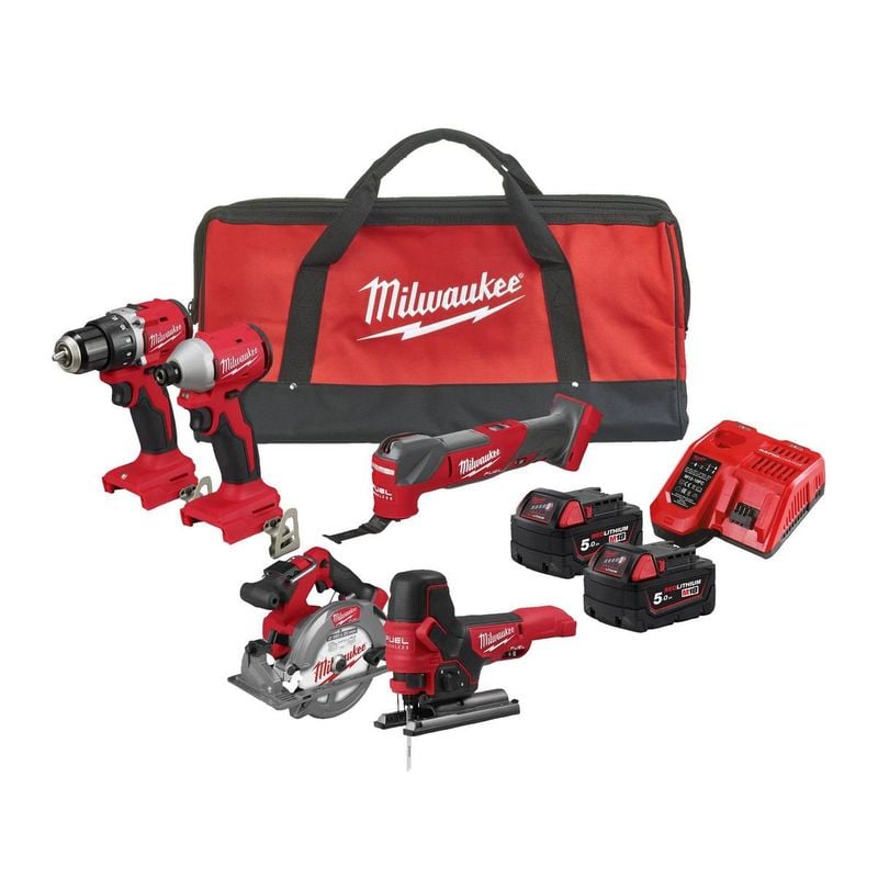 Set scule M18 Milwaukee BLCPP5A-502B, pentru insurubat si taiat