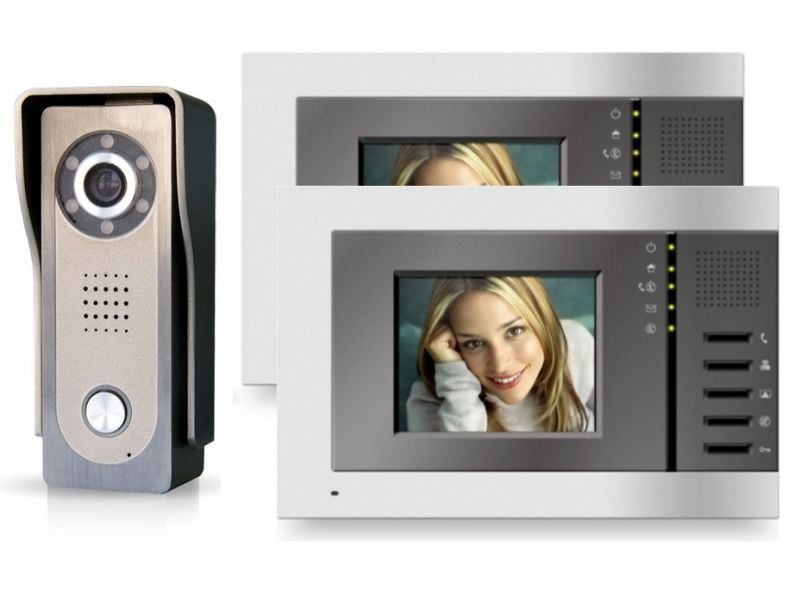 Set videointerfon color 2 monitoare Genway FS7V3X2
