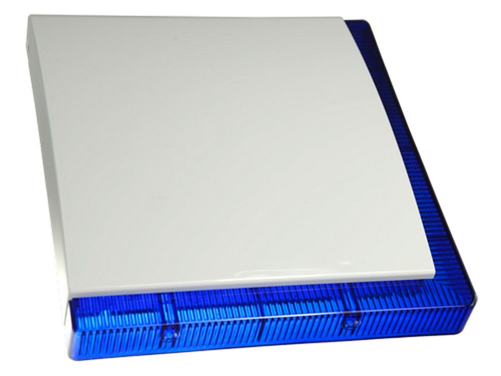 Sirena de exterior pentru sistem de alarma, LED albastru, baterie backup, putere alarma 109 dBA, VEGA