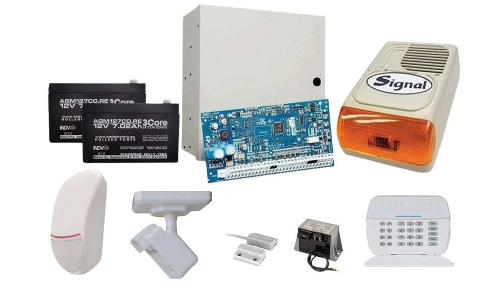 Sistem de alarma cablat DSC LED cu doua elemente de detectie, de exterior, KIT NEO2032LED EXT