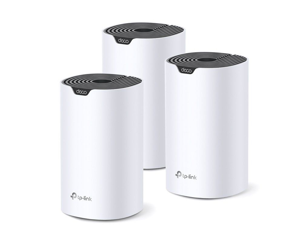 Sistem Mesh Wi-Fi Dual-Band AC1900 Tp-Link Deco S7(3-pack), 2.4/5 GHz, 3x3 MU-MIMO, 3x porturi Gigabit, control parental 