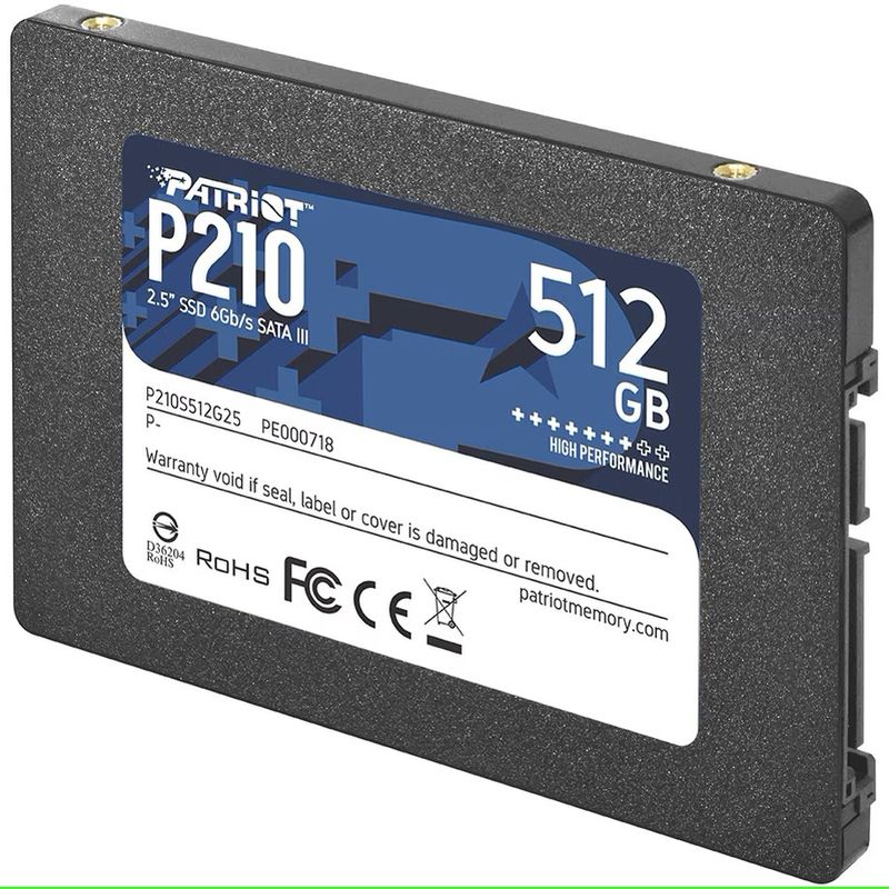 SSD 512GB Patriot P210 P210S512G25, SATA III, 2.5 inch, 520MB/s