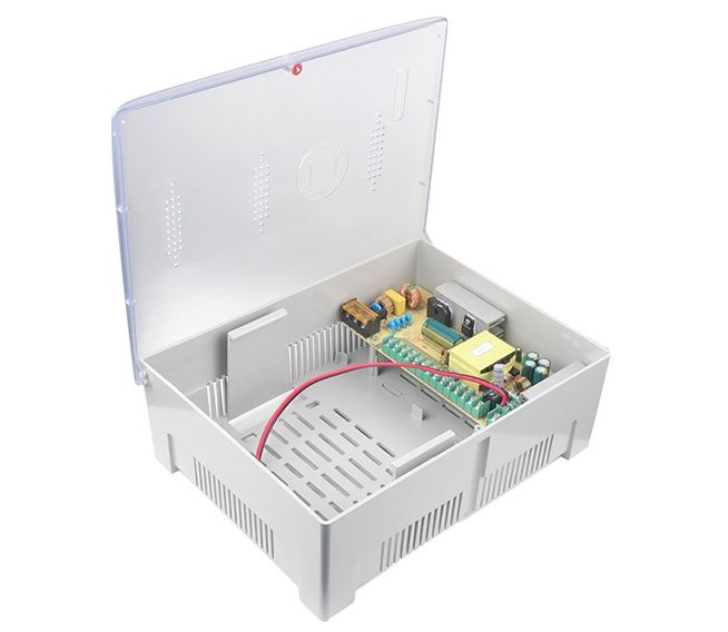 Sursa de supraveghere 12V 10 amperi, 9 iesir protejate, back-up
