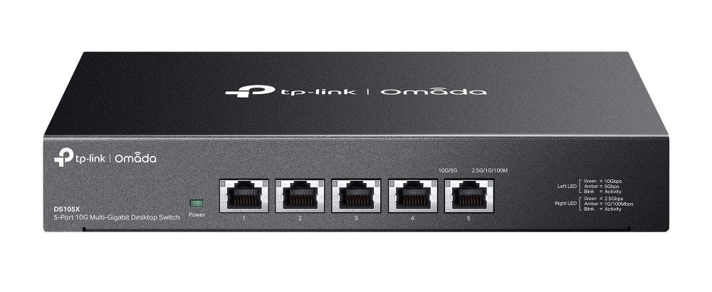 Switch 5 porturi 10 Gigabit Omada Tp-Link DS105X, Wi-Fi 6, Plug and play