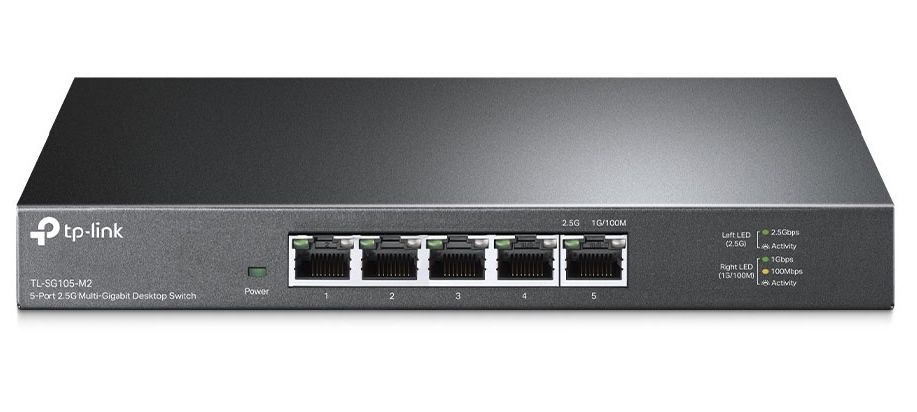 Switch cu 5 porturi 2.5G, Conexiuni rapide, Plug and Play, Carcasa metalica, Tp-Link Omada TL-SG105-M2