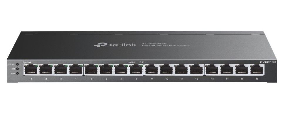Switch cu management TP-LINK TL-SG2016P, 16 porturi Gigabit, 8