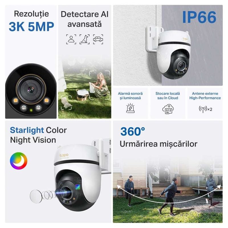 Camera supraveghere IP Wi-Fi PT Tp-Link Tapo TP-IPC530WS