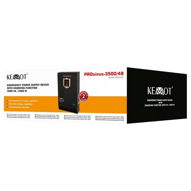 UPS pentru centrale termice, SINUS PUR, 3500VA, 2400W, 48V, KEMOT