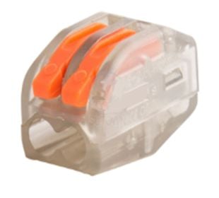 Set 10x conectori 2 poli pentru doza 0,08 - 2,5mm transparent/portocaliu