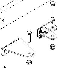 Set suporti metalici de fixare pentru automatizarea LINEARK50024, KING GATES 1722C6