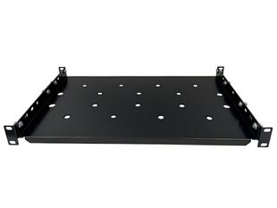 Raft fix 1U, pentru rack 19, adancime 450 mm, negru, EcoXcab-450F.9004