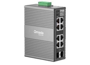 Switch industrial Gigabit pentru medii industriale Tp-Link Omada, IES208G, 8 porturi, 6xRJ45, 2xRJ45/SFP combo, management cloud, IP40, alimentare redundanta