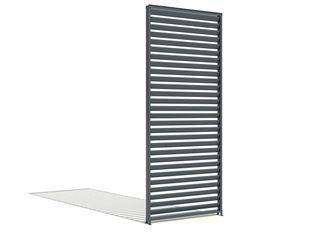 Paravan jaluzele ajustabile pentru pergola Virtuoso, actionare manuala, aluminiu, 2500x922x2285mm, gri RAL 7016, 23-831
