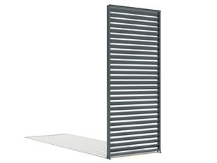 Paravan jaluzele ajustabile pentru pergola Virtuoso, actionare manuala, aluminiu, 2500x1230x2285mm, gri RAL 7016, 23-832