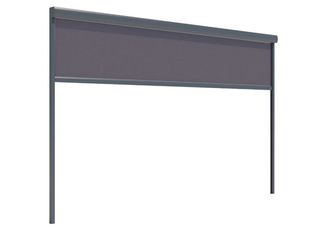 Plasa umbrire pergola Virtuoso 3000x2500mm, anti-UV, dimensiune 2770x2288mm, cadru gri RAL 7016, plasa gri deschis, 23-835