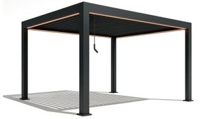 Pergola Bioclimatica exterior Virtuoso 23-819/LED, 3000x3000x2500mm, aluminiu, acoperis reglabil, LED