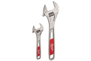 Set 2 chei ajustabile Milwaukee, deschidere pana la 38mm, placate cu crom, maner ergonomic, orificiu agatare, 48227400