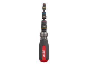 Surubelnita 6 in 1 cu impact Milwaukee, 3 capete SHOCKWAVE, maner ergonomic anti-cojire, 4932498179