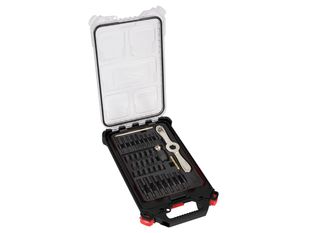 Set filiere si tarozi Milwaukee W/HEX-LOK, maner 2 in 1, 38 bucati, otel cromat, 4932498721