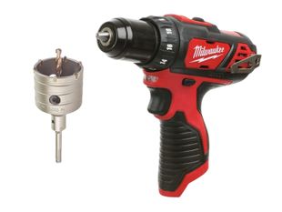 Kit masina de gaurit subcompacta Milwaukee M12 si o carota SDS-Plus TCT, 4933441930-PROMO