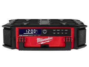 Radio incarcator Milwaukee M18 PRCDAB+-0, amplificator 40W, sunet surround, tuner DAB+, AM, FM, Bluetooth 30m, IP57, compatibilitate Packout, 4933472112