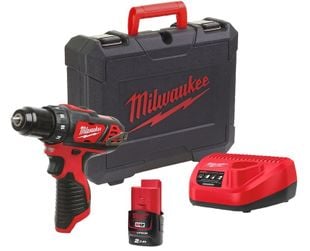Masina de gaurit subcompacta cu acumulator si incarcator Milwaukee M12, cuplu 30Nm, mandrina metalica 10mm, 4933479439