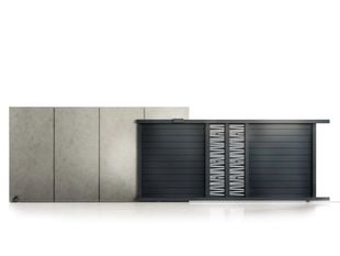 Poarta auto culisanta exterior Virtuoso Poseidon, aluminiu 6063, 3000x1800mm, gri antracit RAL7016, prefabricata, 50-806P/7016/3.0