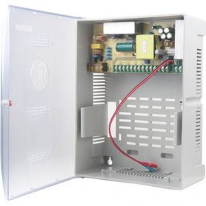 Sursa de supraveghere 12V 10 amperi, 9 iesiri protejate, back-up, SAF-XZS120-12-9