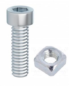 Set 10 suruburi hexagonale M8x25 + piulita M8 patrata, inox A2 25+M8X10