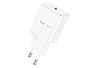 Incarcator retea BN6, 20W, 1x USB Type C, plastic alb, Borofone 6974443384291