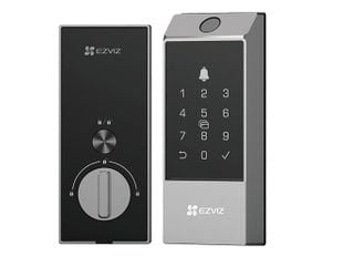 Incuietoare inteligenta EZVIZ DL04 Pro, Wi-Fi 2.4GHz, amprenta, cod, card, control din aplicatie, alarma anti-tamper, IP55, CS-DL04 (WBCPM)