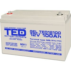 Acumulator cu GEL, 12 V, 100 Ah, TED Electric, TED004147