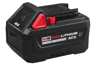 Acumulator Milwaukee M18 HB5-CR HIGH OUTPUT, 18V, 5.0Ah, REDLINK,carcasa rezistenta la uleiuri si solventi, indicator nivel, 4932499330